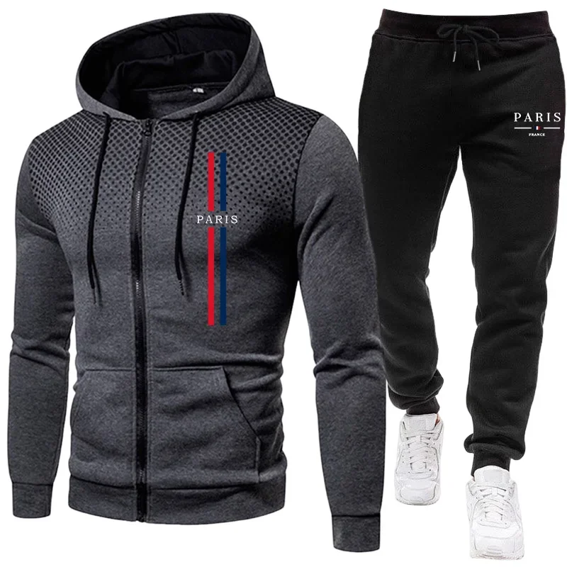 Winter Clothes Shop - Conjunto esportivo masculino com jaqueta com