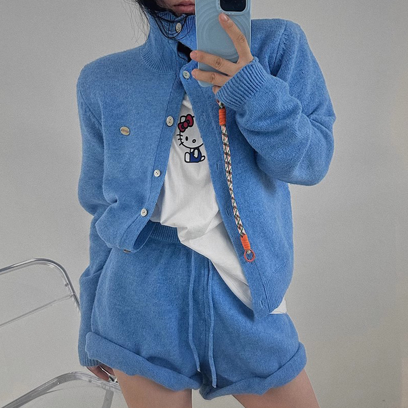 Winter Clothing Pk - Coreano chique outono retro carta rotulada