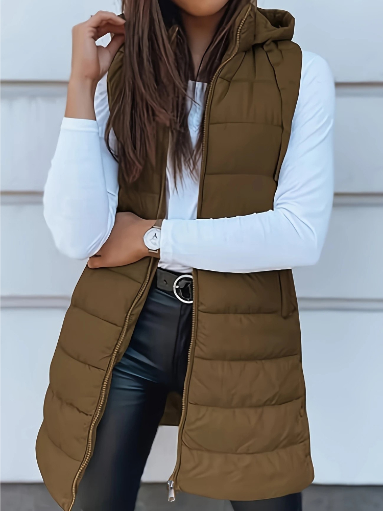 Padded Vest Gilet - Colete Feminino de Outono Inverno Casual