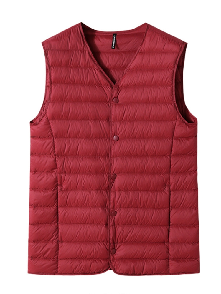Padded Vest Gilet - 2023 novo inverno com decote em