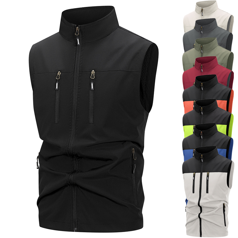 Winter Clothing Pk - Colete softshell leve masculino com bolsos