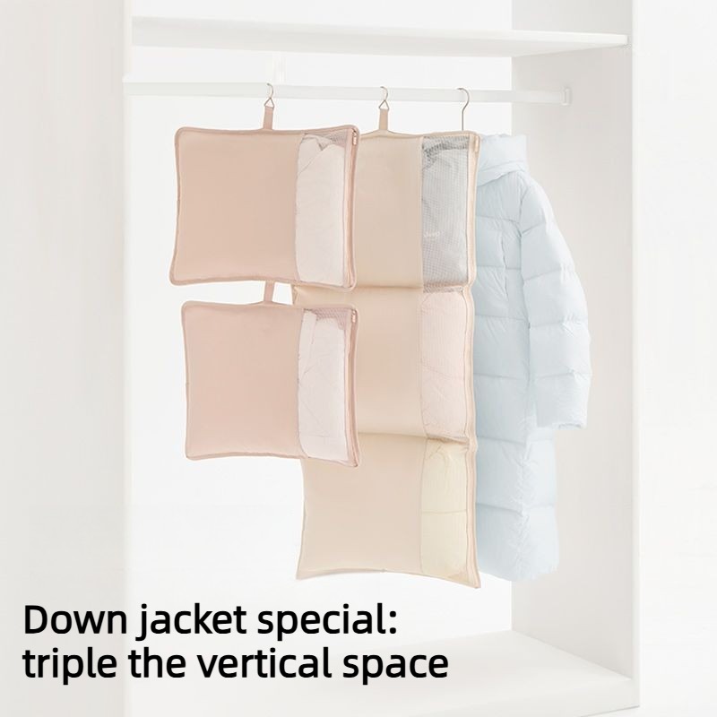 Winter Clothing Organizer - Bolsa organizadora suspensa de malha, empilhável