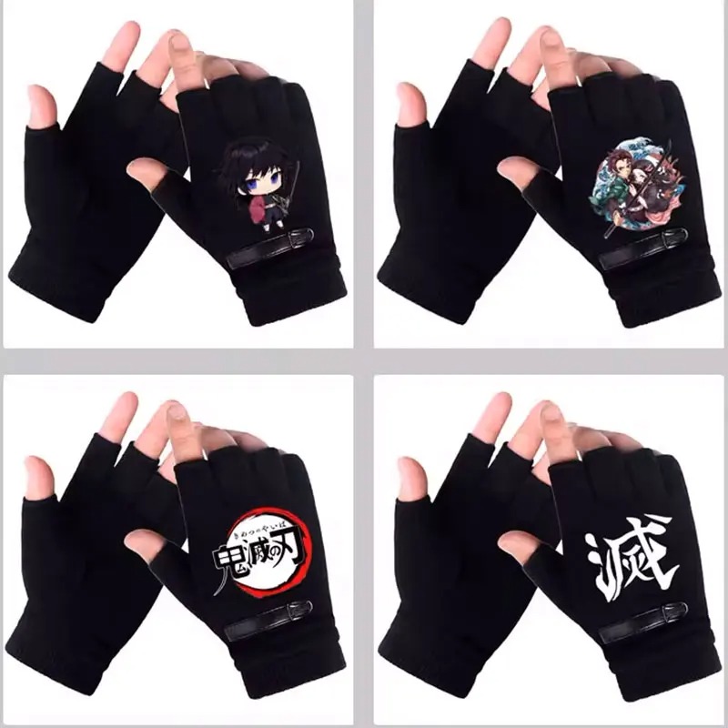 Winter Clothing Girls - Anime demon slayer estudante metade dedo
