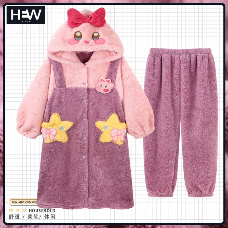 Winter Clothing Girls - Conjunto de Pijama Feminino de Veludo