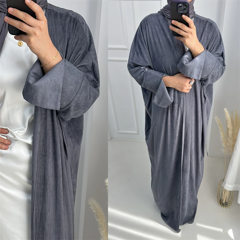 Winter Clothing Dubai - Inverno aberto abaya para mulheres casaco