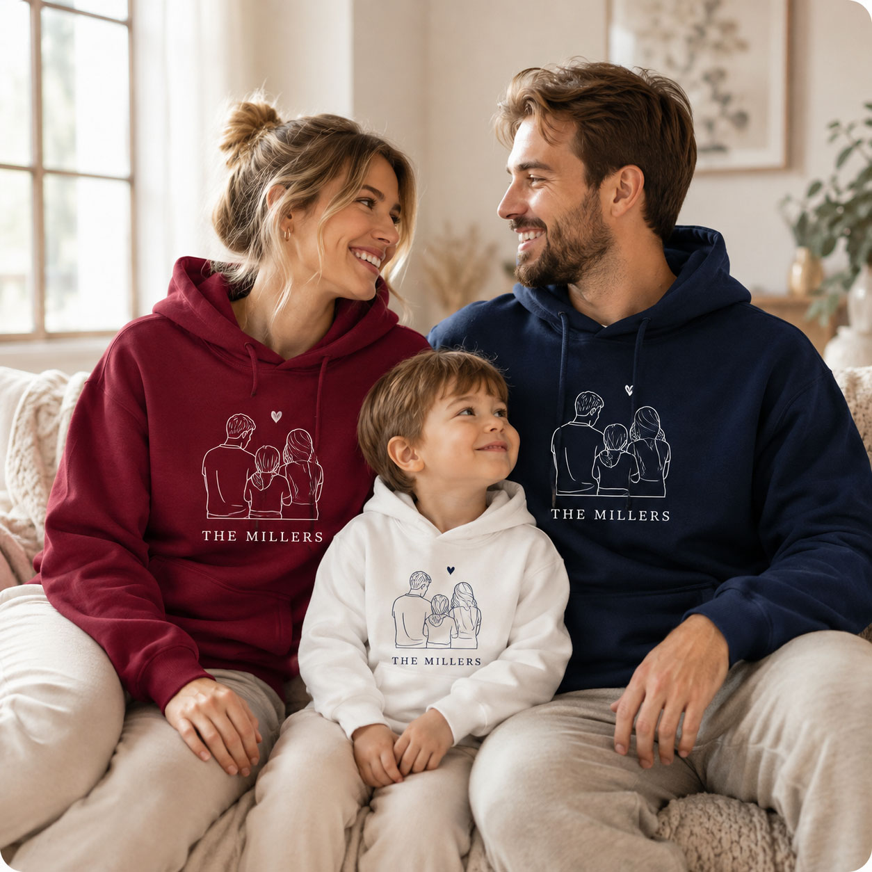 Winter Clothing Photo - Moletom Personalizado com Foto de Família,