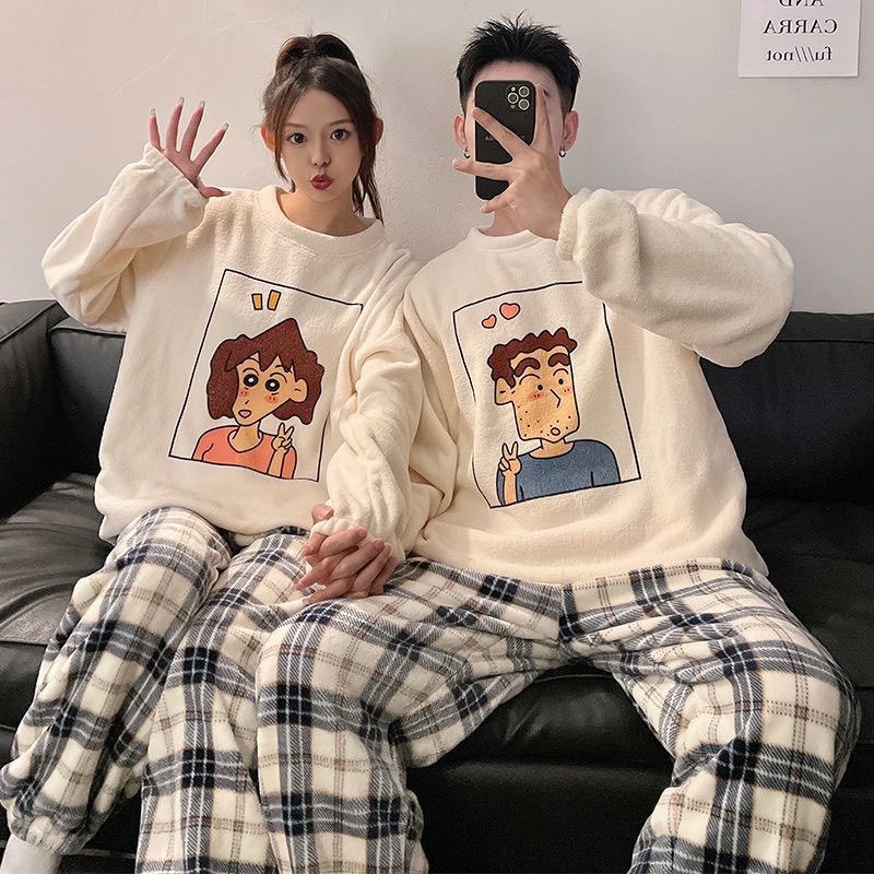 Kawaii crayon shin-chan casal  - Winter Clothing In Japan avaliação e preço