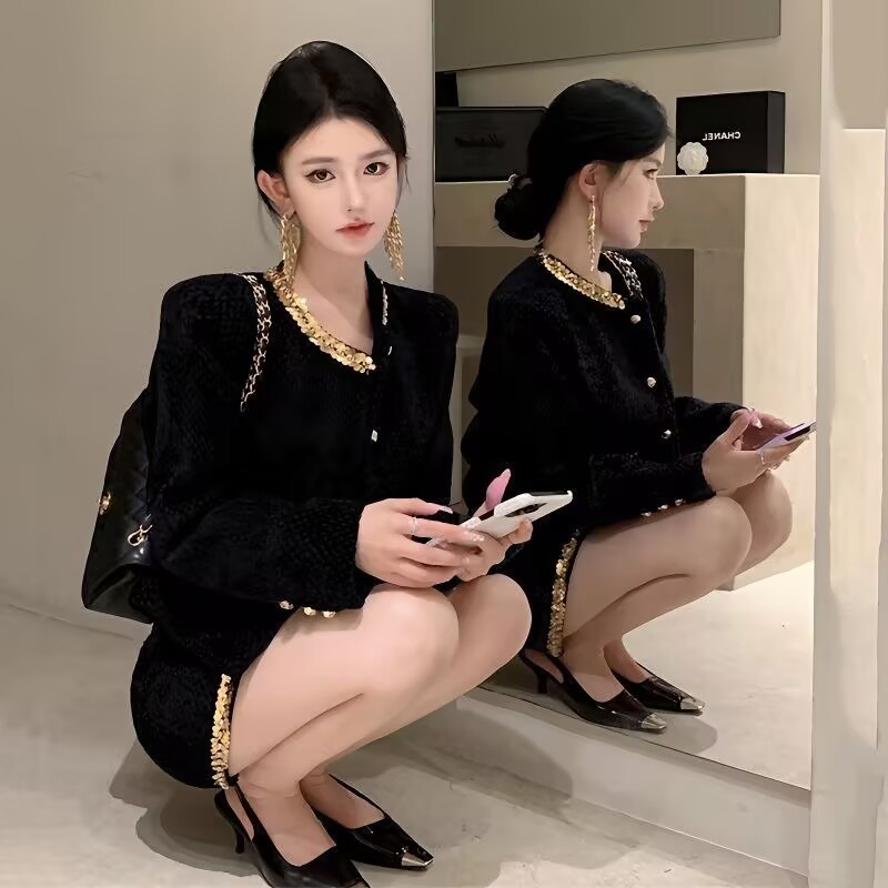 Nova moda lantejoulas outono i - Winter Clothing Online avaliação e preço