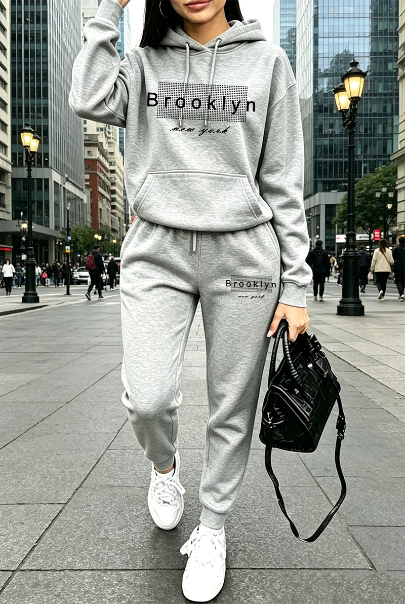 Conjunto de Moletom Feminino c - Winter Clothing avaliação e preço