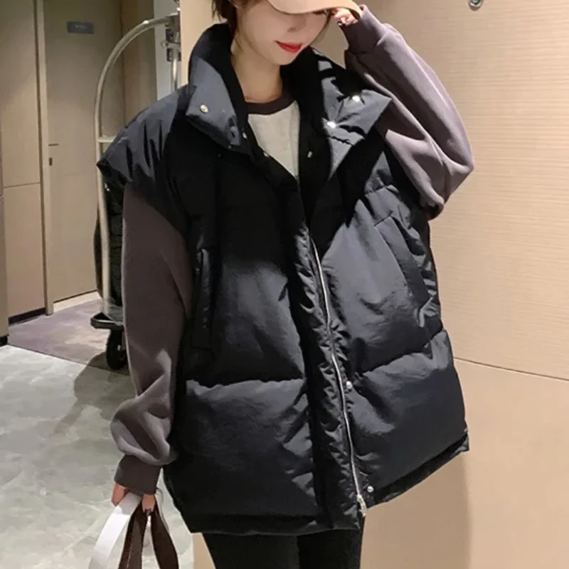 Colete Feminino de Cor Sólida  - Padded Vest Gilet avaliação e preço