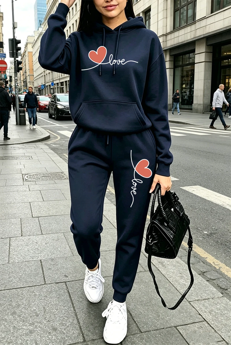 Conjunto de Moletom Feminino E - Winter Clothing avaliação e preço